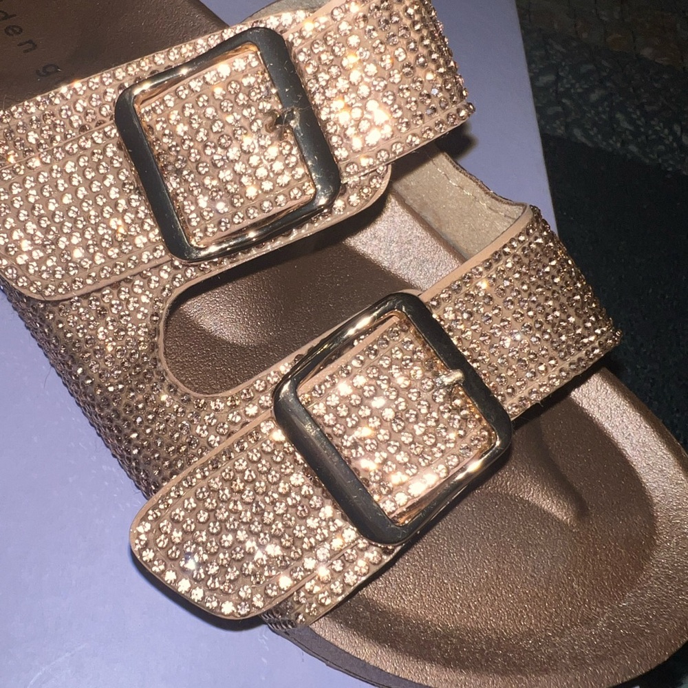 Madden Girl Gold Embellished Sandals